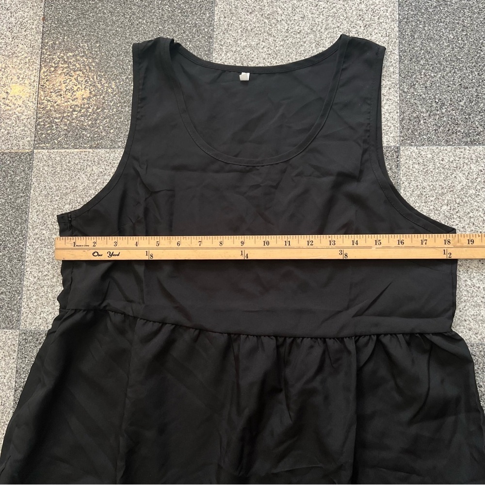 ❤️3/$15 Women's Sleeveless Black Midi Dress- L - Picture 4 of 6